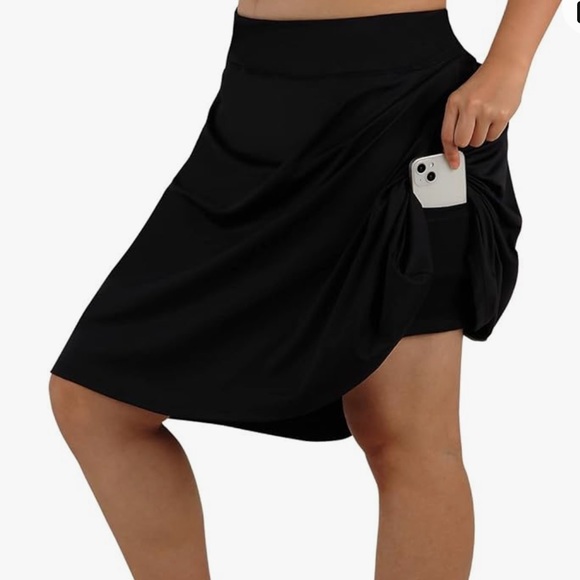 Beroy Black Sport Skirt with Shorts and pocket underneath. Size 4XL - Picture 1 of 6